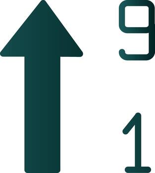 ordenar numérico arriba alt vector icono diseño