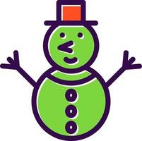 Snowman Vector Icon Design