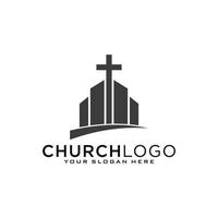 Church logo. Christian symbols. The Cross of Jesus, the fire of the Holy Spirit and the dove. vector