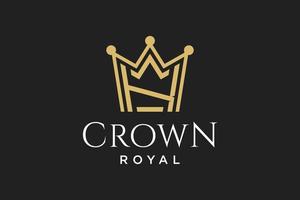 initial logo letter K with crown vector symbol illustration design