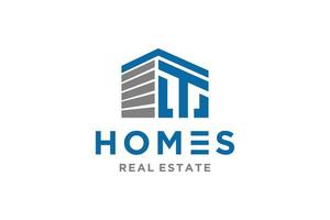 Letter T for Real Estate Remodeling Logo. Construction Architecture Building Logo Design Template Element. vector