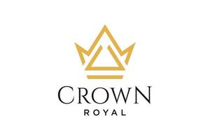 initial logo letter U with crown vector symbol illustration design