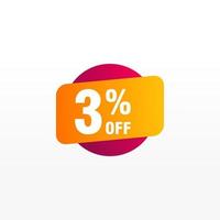 3 discount, Sales Vector badges for Labels, , Stickers, Banners, Tags, Web Stickers, New offer. Discount origami sign banner