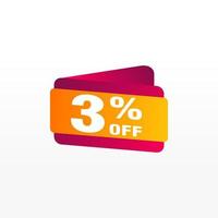 3 discount, Sales Vector badges for Labels, , Stickers, Banners, Tags, Web Stickers, New offer. Discount origami sign banner