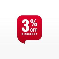 3 discount, Sales Vector badges for Labels, , Stickers, Banners, Tags, Web Stickers, New offer. Discount origami sign banner