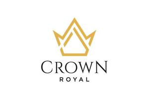 initial logo letter J with crown vector symbol illustration