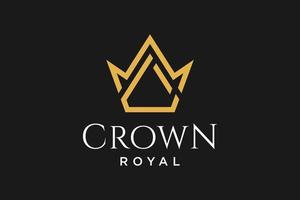 initial logo letter L with crown vector symbol illustration