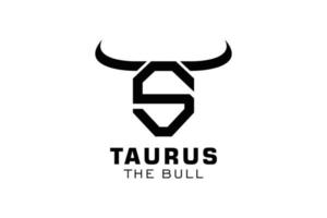 Letter S logo, Bull logo,head bull logo, monogram Logo Design Template Element vector