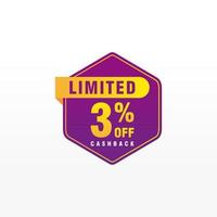 3 discount, Sales Vector badges for Labels, , Stickers, Banners, Tags, Web Stickers, New offer. Discount origami sign banner