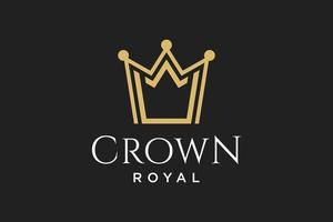 initial logo letter U with crown vector symbol illustration design