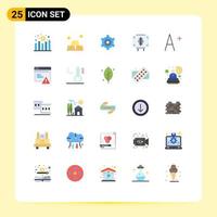 Universal Icon Symbols Group of 25 Modern Flat Colors of seo font setting medicine form Editable Vector Design Elements