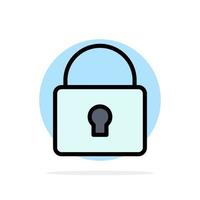 Lock Security Locked Login Abstract Circle Background Flat color Icon vector