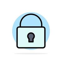 Lock Security Locked Login Abstract Circle Background Flat color Icon vector