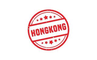 HONGKONG stamp rubber with grunge style on white background vector