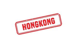 HONGKONG stamp rubber with grunge style on white background vector