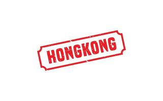 HONGKONG stamp rubber with grunge style on white background vector