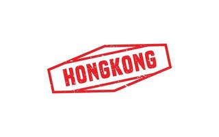 HONGKONG stamp rubber with grunge style on white background vector