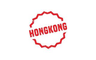 HONGKONG stamp rubber with grunge style on white background vector