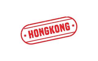 HONGKONG stamp rubber with grunge style on white background vector