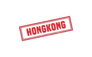 HONGKONG stamp rubber with grunge style on white background vector