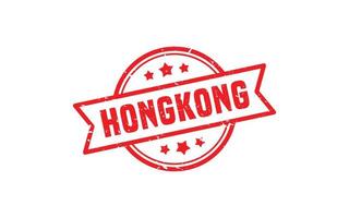 HONGKONG stamp rubber with grunge style on white background vector