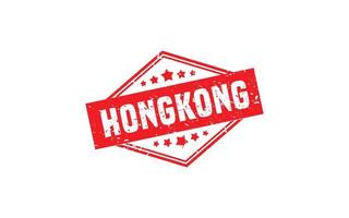 HONGKONG stamp rubber with grunge style on white background vector