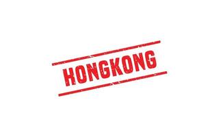 HONGKONG stamp rubber with grunge style on white background vector