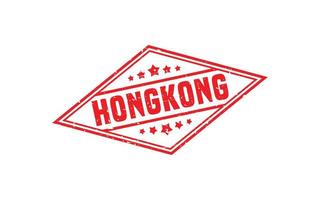 HONGKONG stamp rubber with grunge style on white background vector