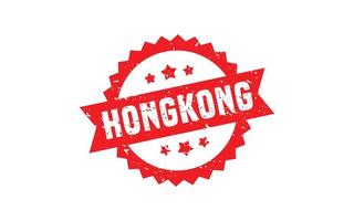 HONGKONG stamp rubber with grunge style on white background vector