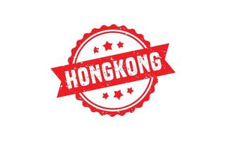 HONGKONG stamp rubber with grunge style on white background vector