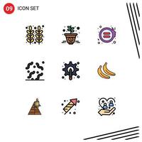 Set of 9 Modern UI Icons Symbols Signs for designer spooky money rotten justice Editable Vector Design Elements