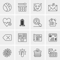 16 Universal Business Icons Vector Creative Icon Illustration to use in web and Mobile Related project