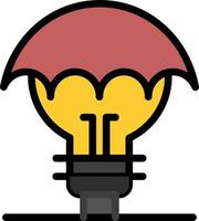 Protected Ideas Copyright Defense Idea Patent  Flat Color Icon Vector icon banner Template
