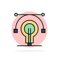 Bulb Education Idea Educate Abstract Circle Background Flat color Icon vector