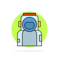 astronaut space spaceman helmet suit Flat Color Icon Vector