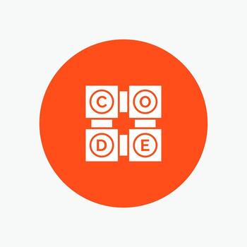 Code Learning Code Learning Education white glyph icon vector