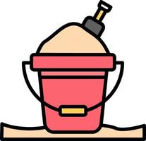 Sand Bucket Creative Icon Design vector