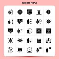 Solid 25 Business People Icon set Vector Glyph Style Design Black Icons Set Web and Mobile Business ideas design Vector Illustration