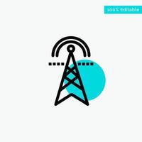 Electric Tower Electricity Power Tower Computing turquoise highlight circle point Vector icon