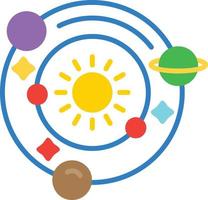 Solar System Creative Icon Design vector