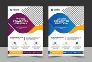 Professional corporate business flyer template with a modern layout vector