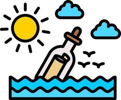 Message In A Bottle Creative Icon Design vector