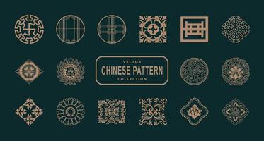 Chinese traditional pattern material vector