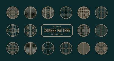 Chinese traditional pattern material vector