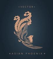 Asian phoenix chinese phoenix totem pattern vector