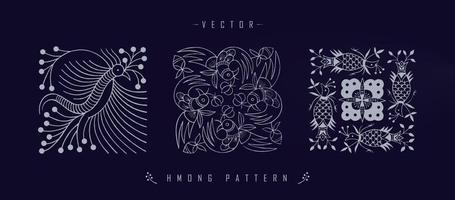 Chinese traditional art patterns vector