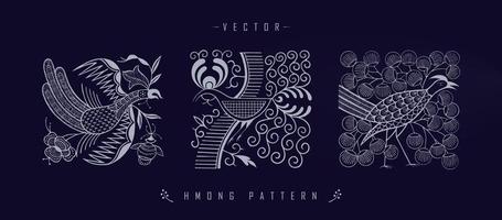 Chinese traditional art patterns vector