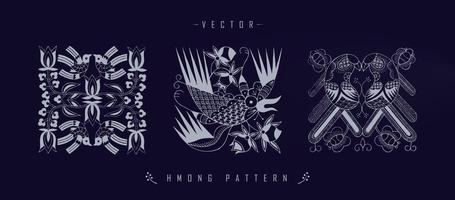 Chinese traditional art patterns vector