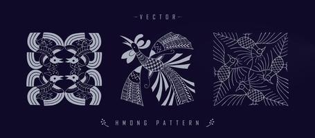 patrones de arte tradicional chino vector