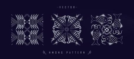 Chinese traditional art patterns vector